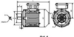 Moteur  ST3-280M4  90KW   1500 min-1  230/400V  B14